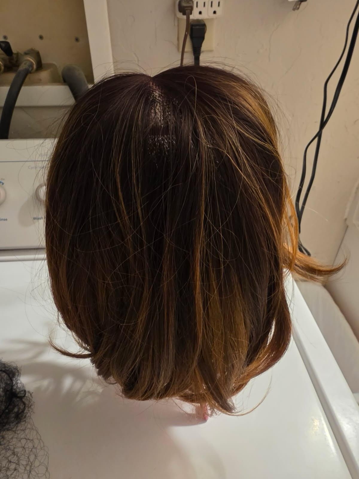 Rebel Gypsy New. Brown, Chin Length. Never Warn. Pink Stand Not Included.