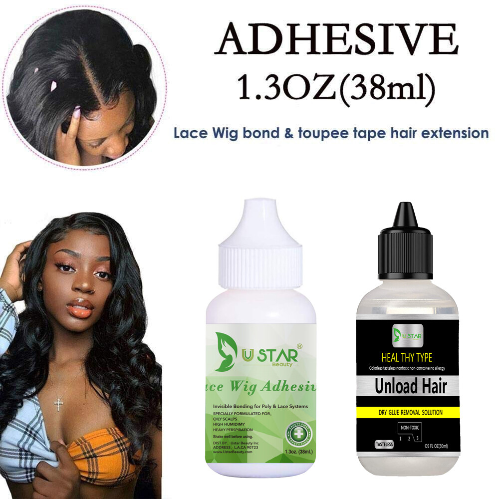 Lace Wig Adhesive 1.3 oz Glue and Glue Remoevr 1.0 oz for Hair Replacement Wig