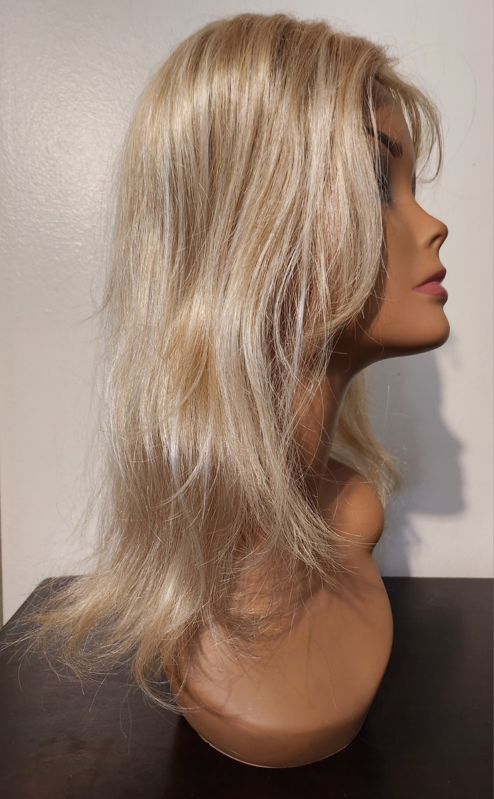 TONY OF BEVERLY Blond Full Lace TOPPER 16in Tony of Beverly