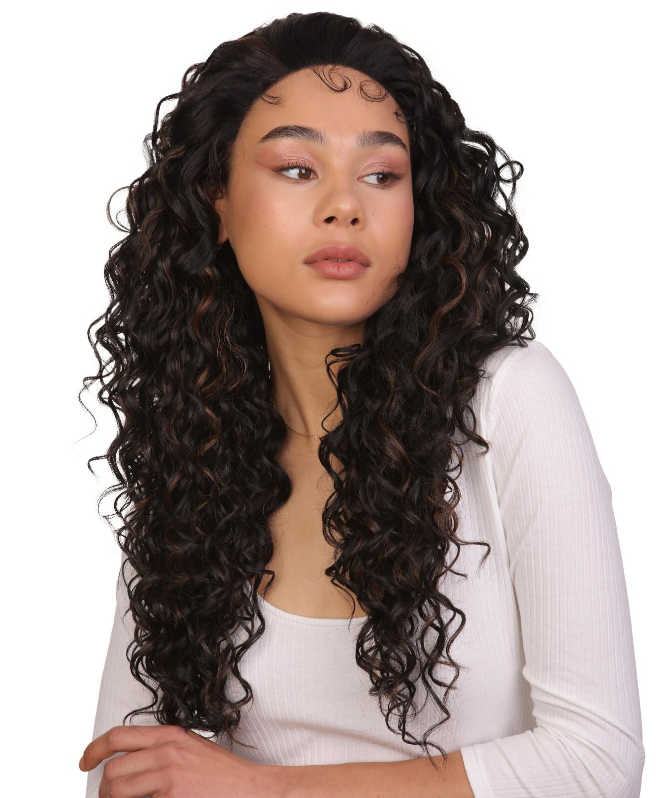 LUXLUXE Carrie Curly 24 in Lace Front Wig Heat Resistant Synthetic Fiber BL-0159