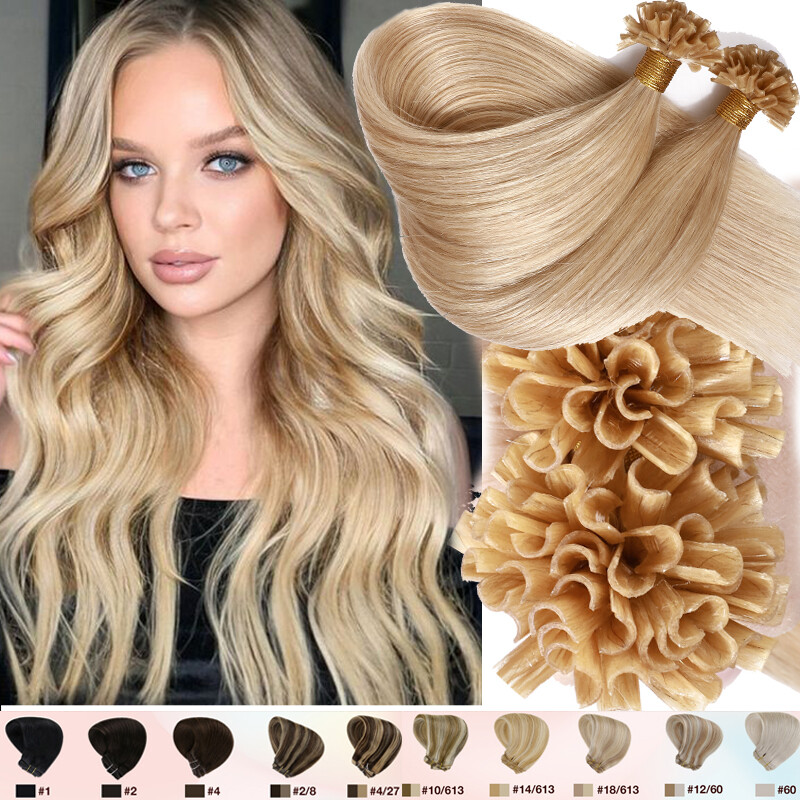 Invisible Nail U-Tip Fusion Keratin 100% Real Human Hair Extensions Pre-Bond/1g