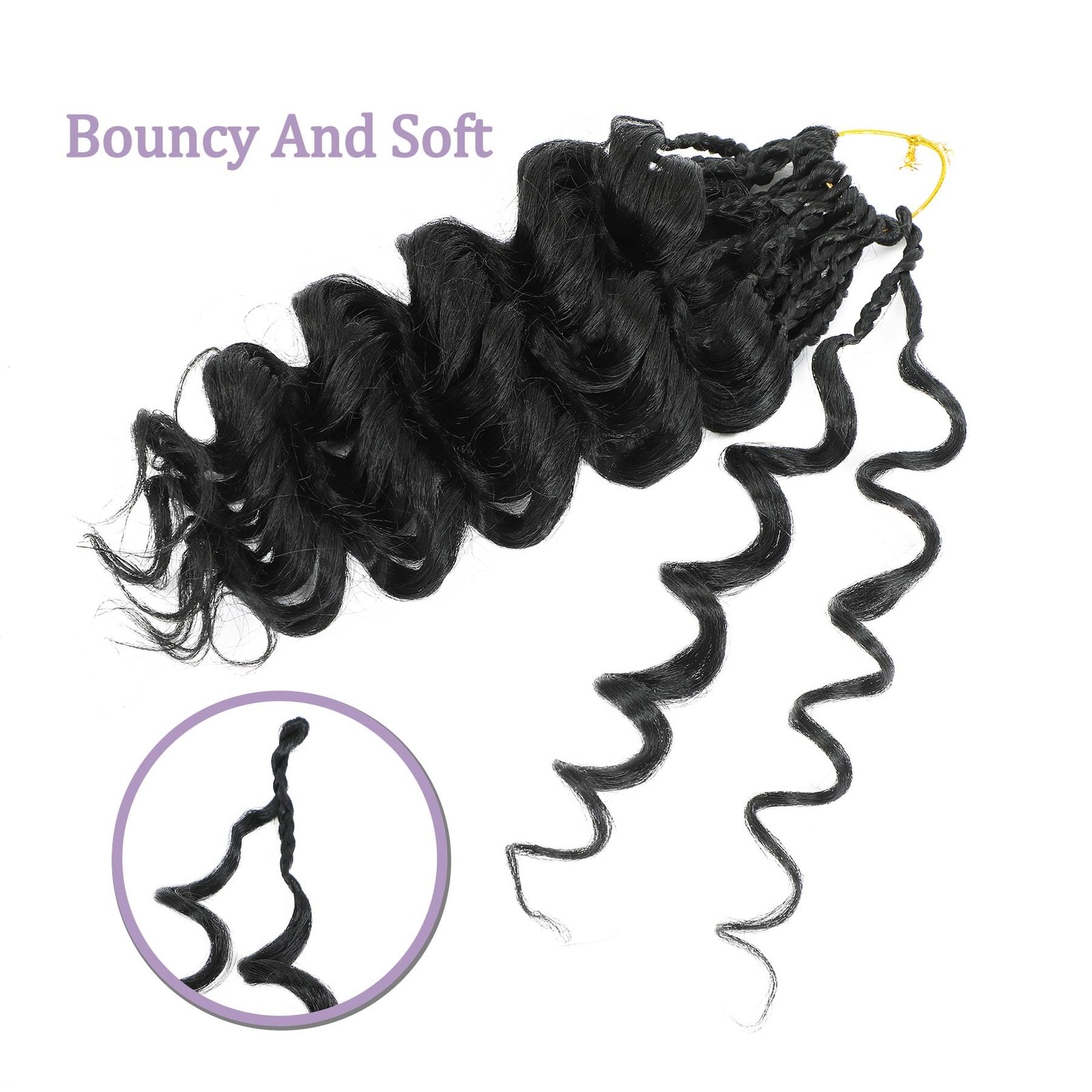 Pre-Looped Ocean Wave Crochet hair Deep Wavy Crochet Hair Water Wave Braiding…