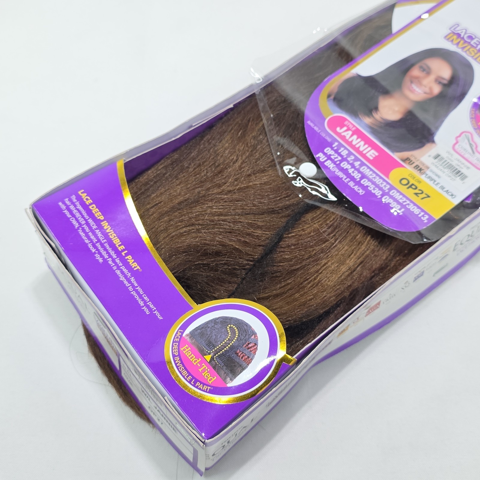 FreeTress Equal Lace Front Deep Invisible L Part Wig Black Purple Jannie