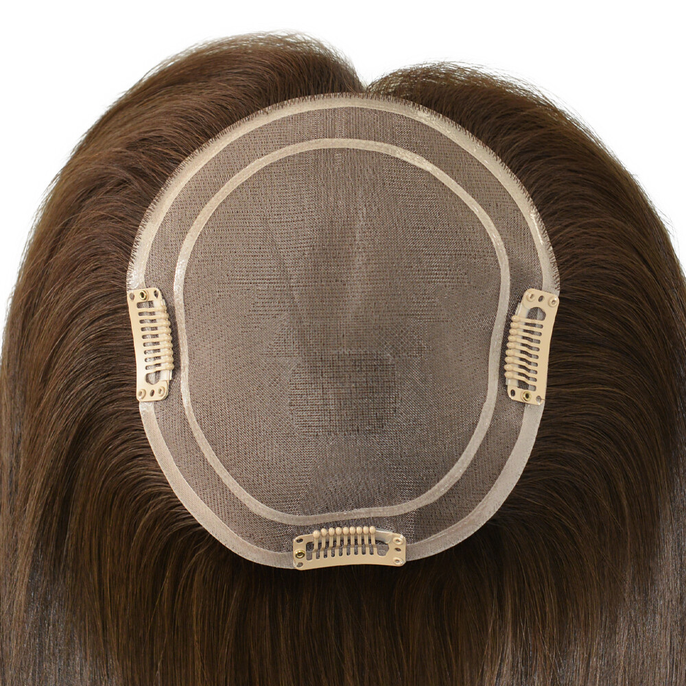 Women Topper Human Hair Luxury European Remy Hair Fine Mono Top Pieces