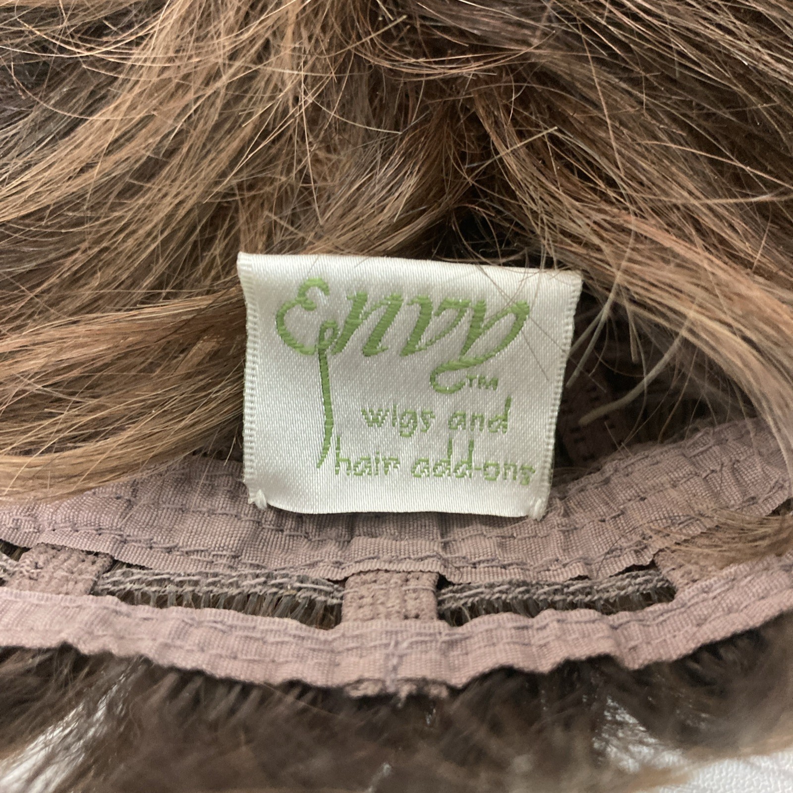 Envy Layered Wig Synthetic Short Classic Cap Womens Brown + Topper Lot 2 Pc
