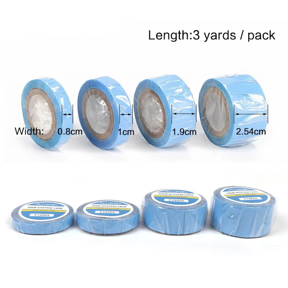 Strong 3Yards Walk Tape for Lace Wigs Blue Double Side Wig Glue for Hair Extensi