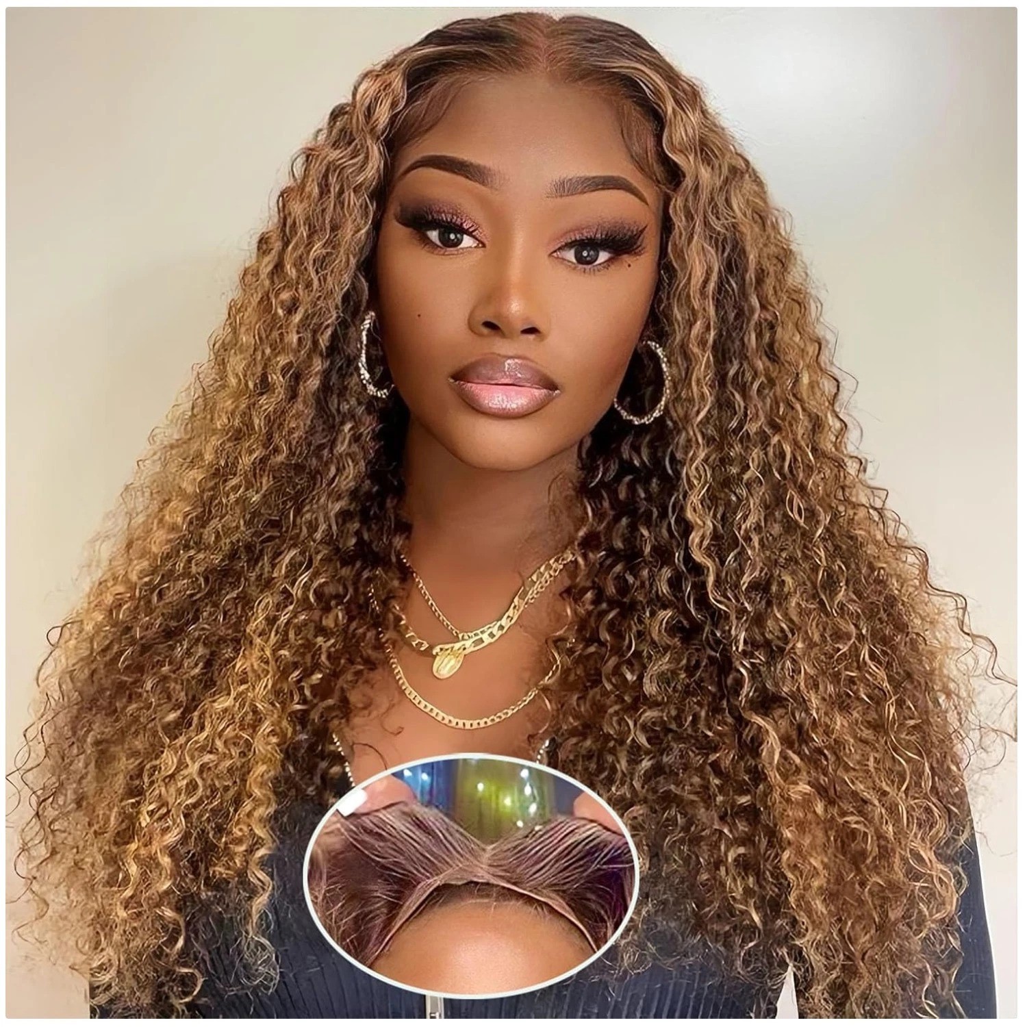 Glueless Human Hair Wigs Deep Wave Curly