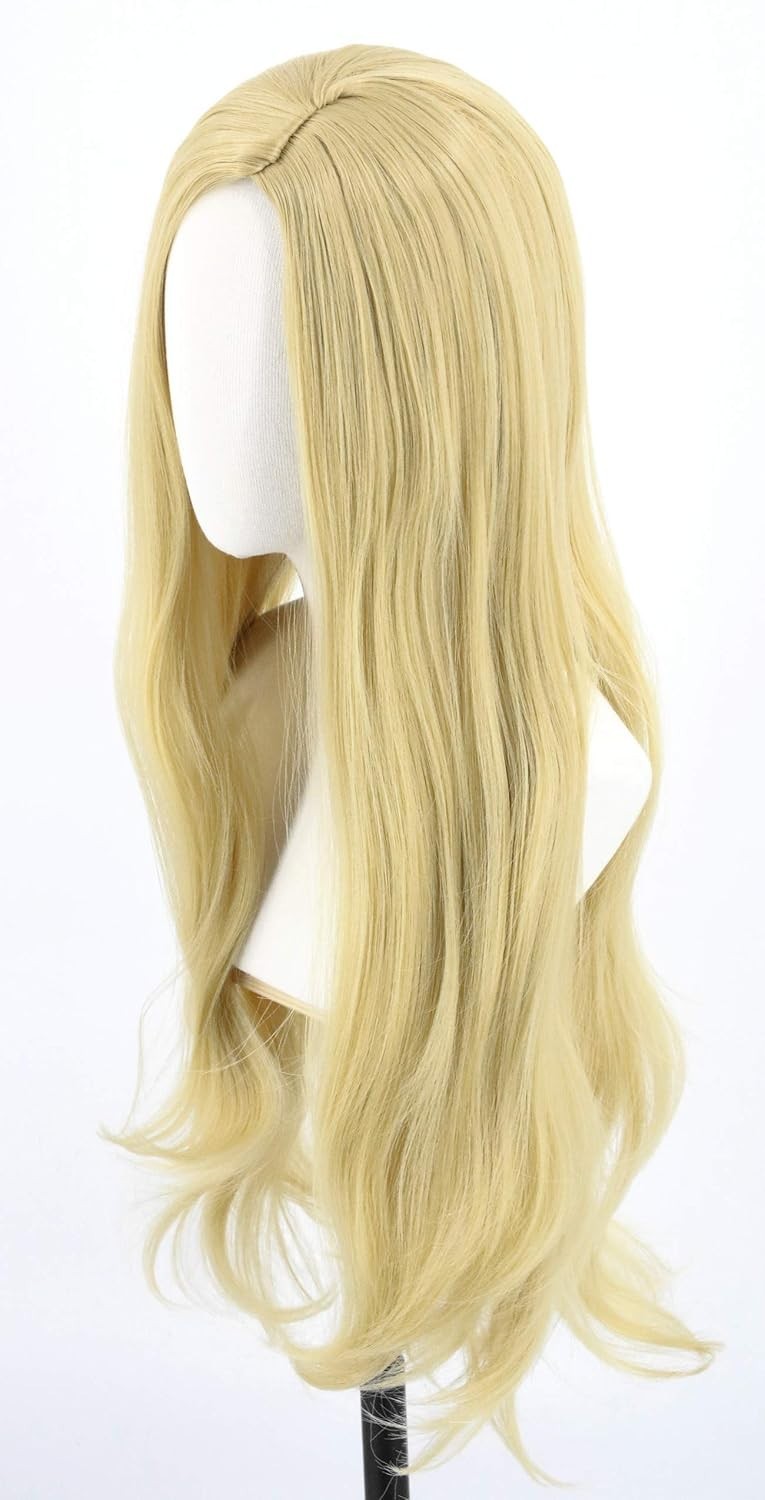 Kids 28-Inch Long Blonde Wavy Wig – Stylish Halloween and Costume Accessory