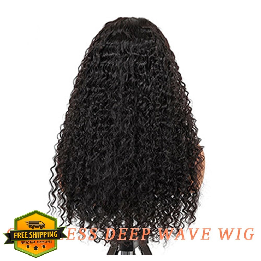 Pinketer Deep Wave Wig 28 Inch Natural Color