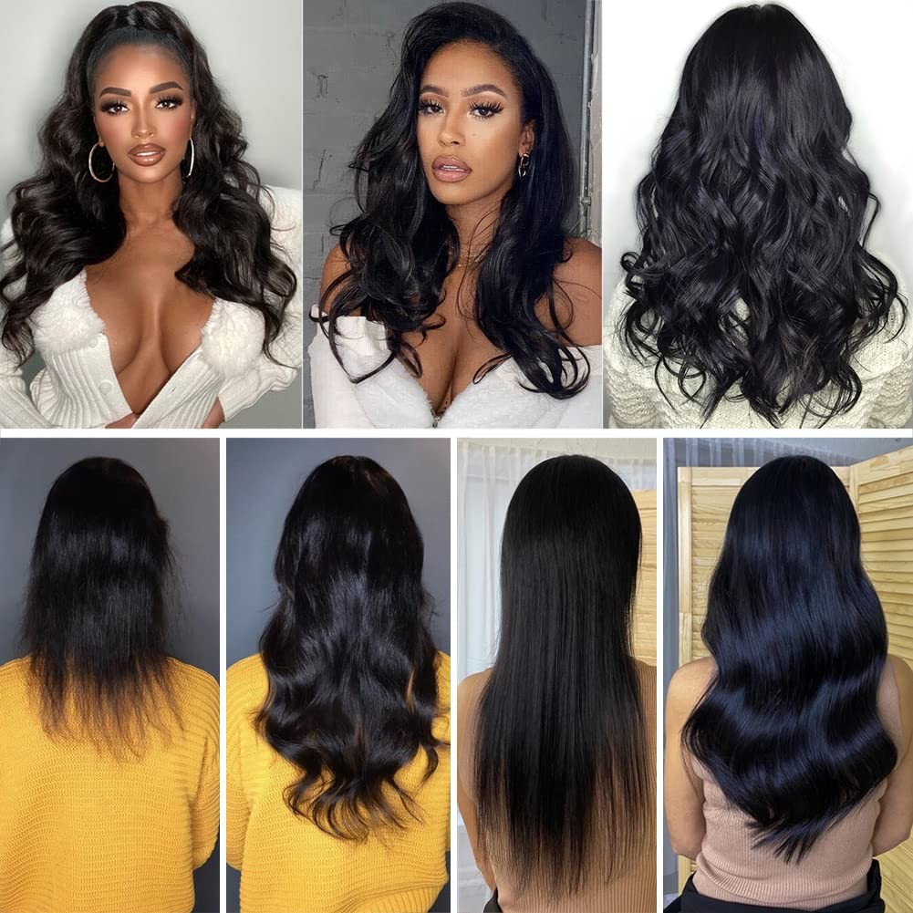 Hua Body Wave Tape In Hair Extensions 18 Inch 100 Human Hair 40Pcs 100 Gram