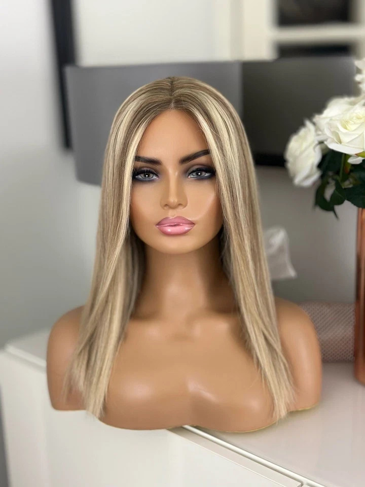 Blonde Brown Highlight 13×4 Lace Front Wigs 100% Human Hair Wig
