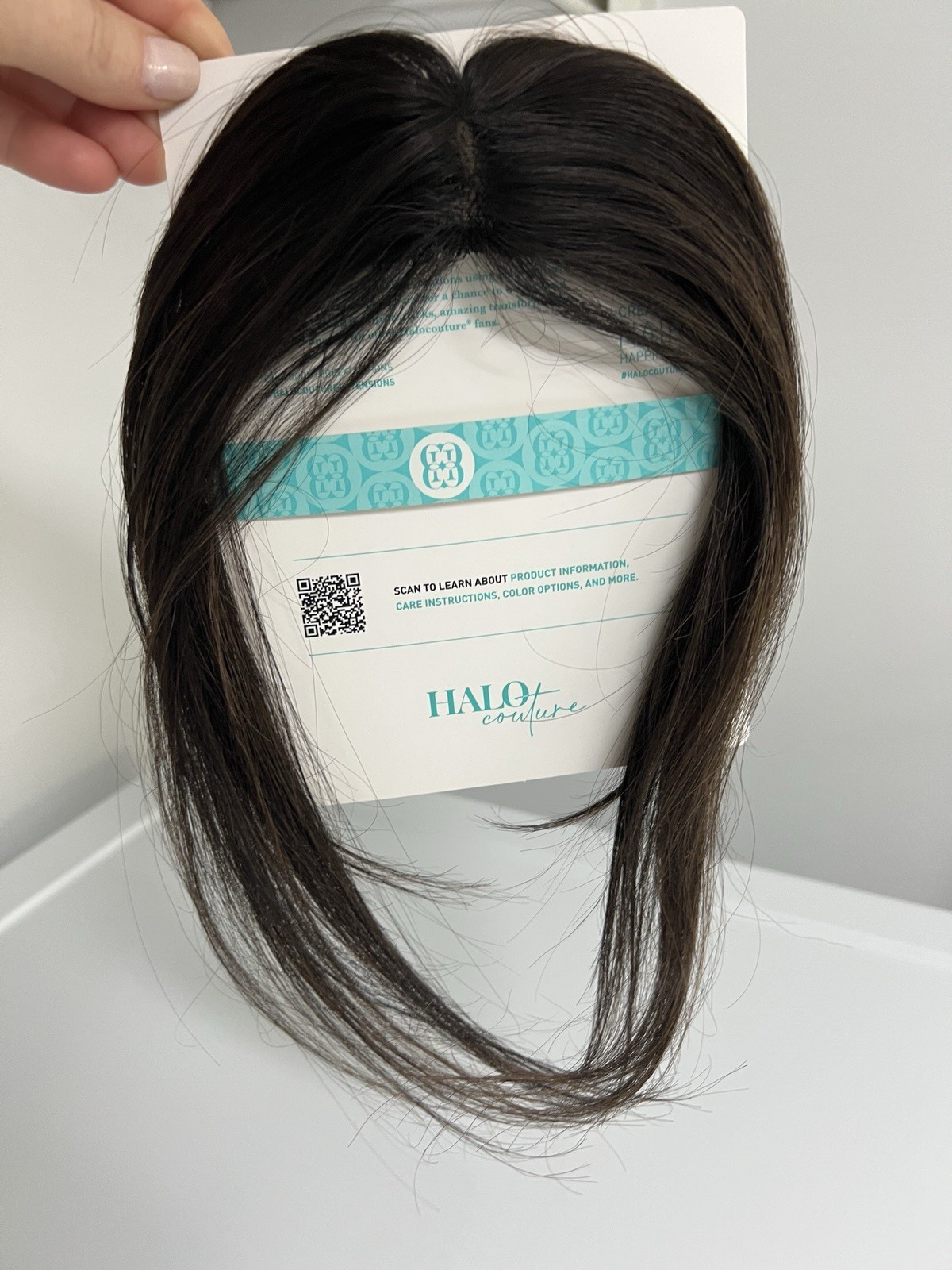 Halo Couture The Bang Clip in Extensions in Dark Brown