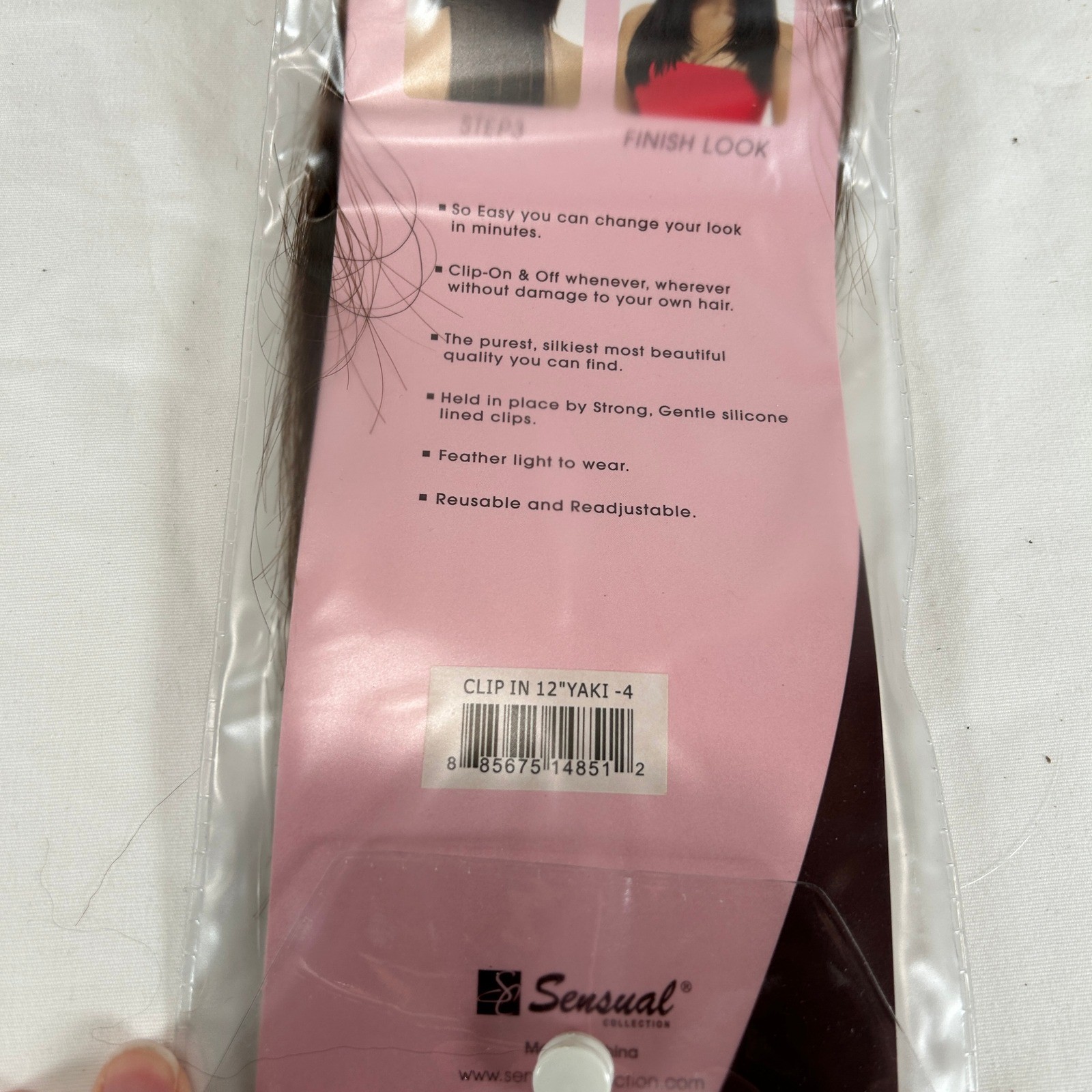 Sensual Collection Clip-In 360 8pc 100% Human Hair Extensions 12″ Yaki Color 4