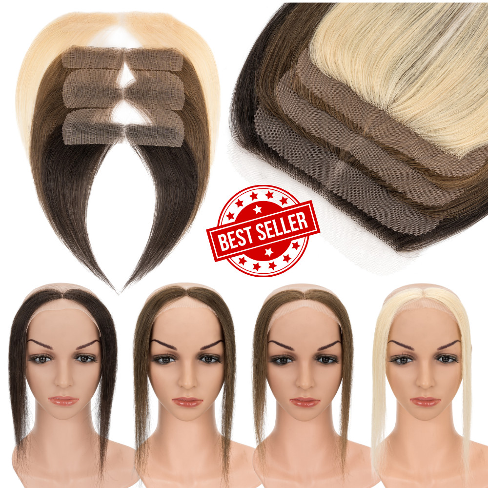 Full Lace Cover-up Front Hairline Hairpiece Remy Human Hair Patch Topper Toupee