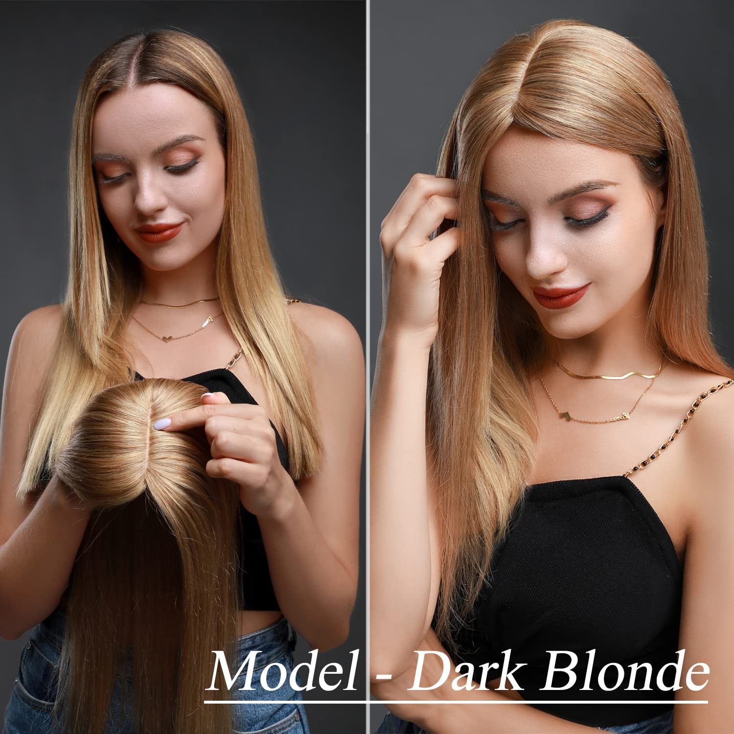 My-Lady Human Hair Toppers For Women Real Human Hair Thin 10 12Cm Silk Base