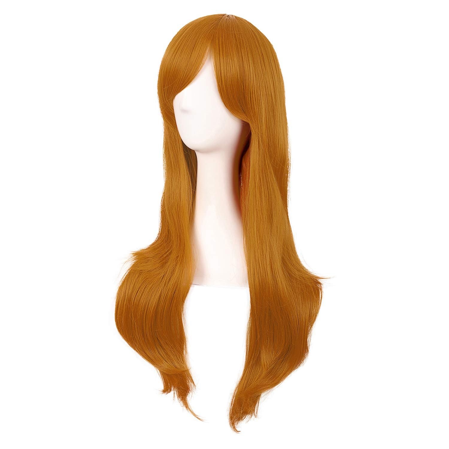 28 Inch Orange Curly Hair Wig for Women Cosplay Heat Resistant Modern Style