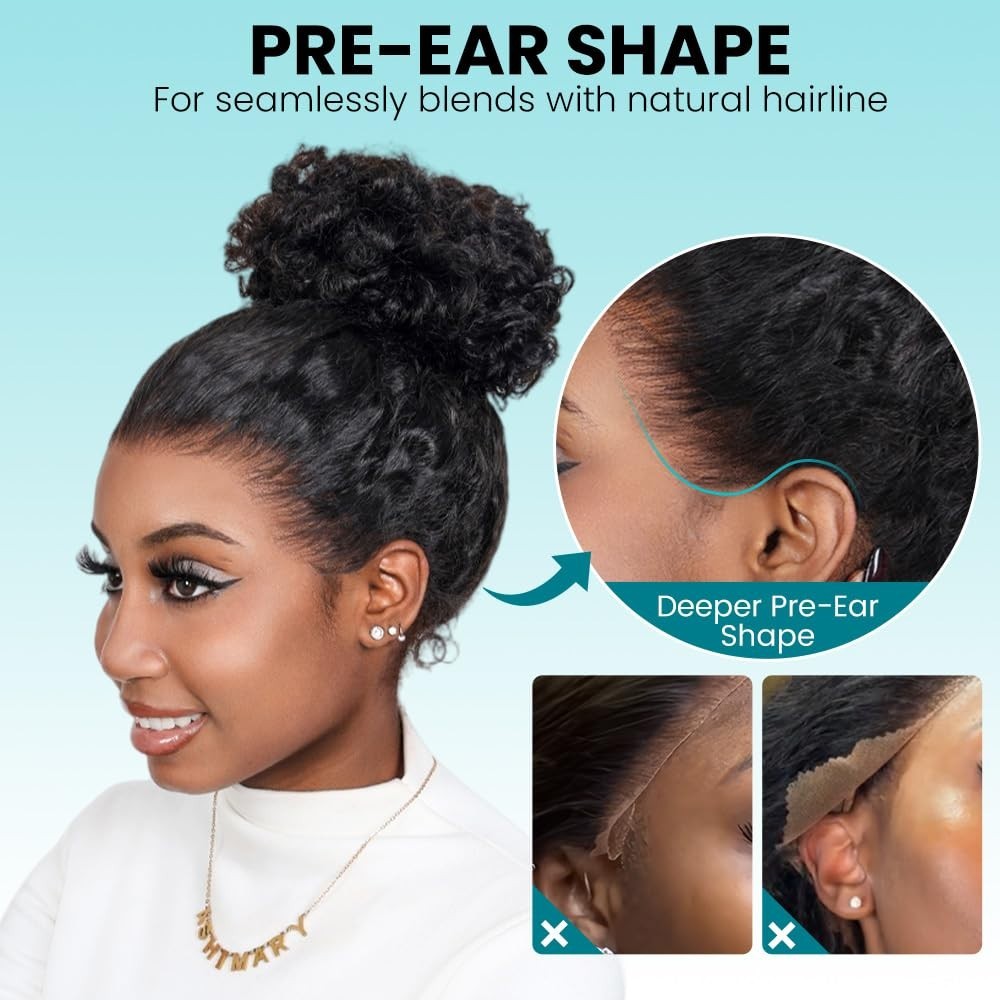 22 Inch HD Lace Front Wig – Water Wave, Glueless, Pre-Plucked, 200 Density Human