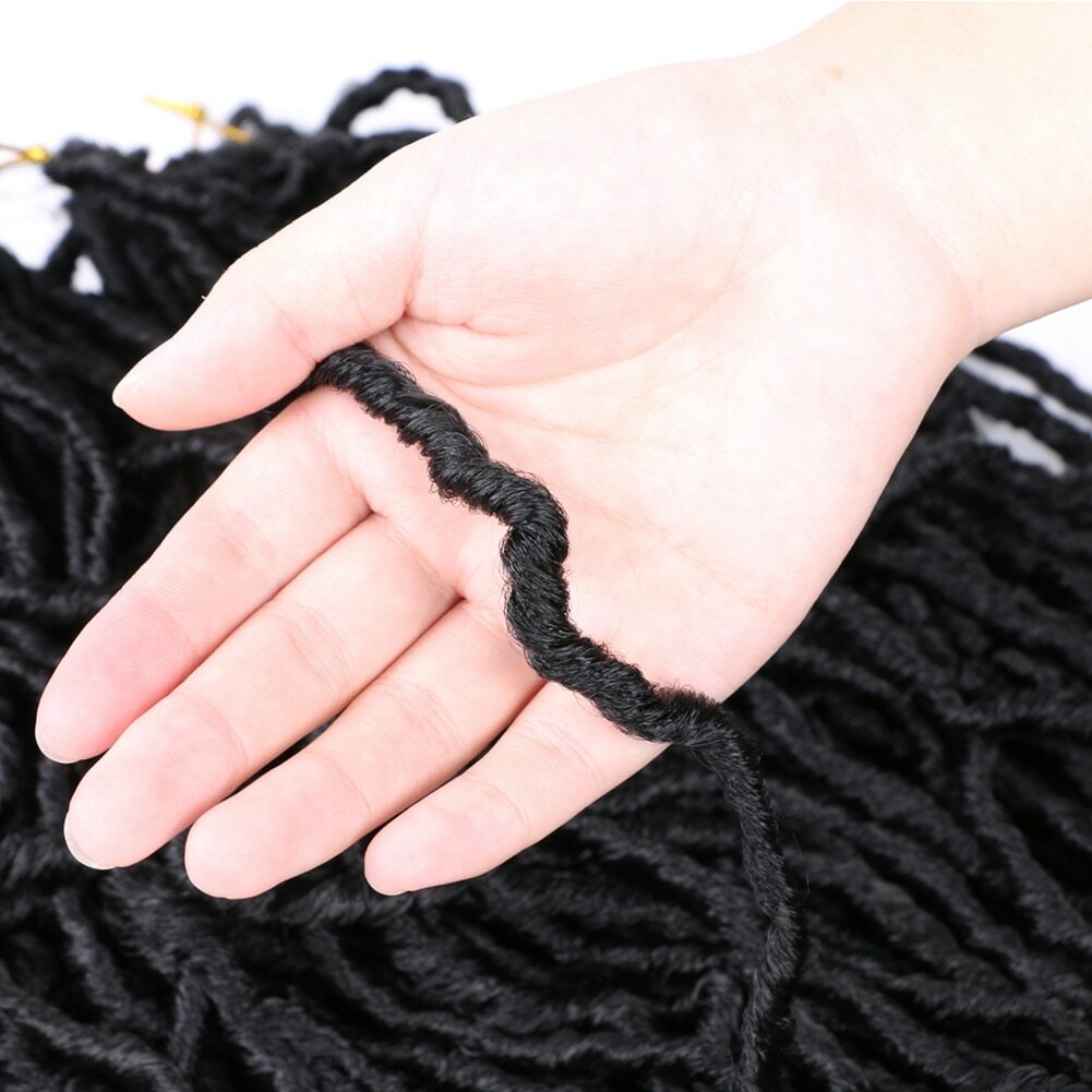 18″ Faux Synthetic Crochet Braiding Hair Curly Dreadlocks Hair Crochet Braids