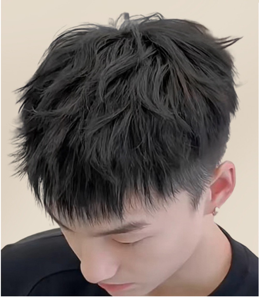 Fluffy Soft Curly Topper Human Hair Clip in Wiglet Hair Pieces Toupee For Men