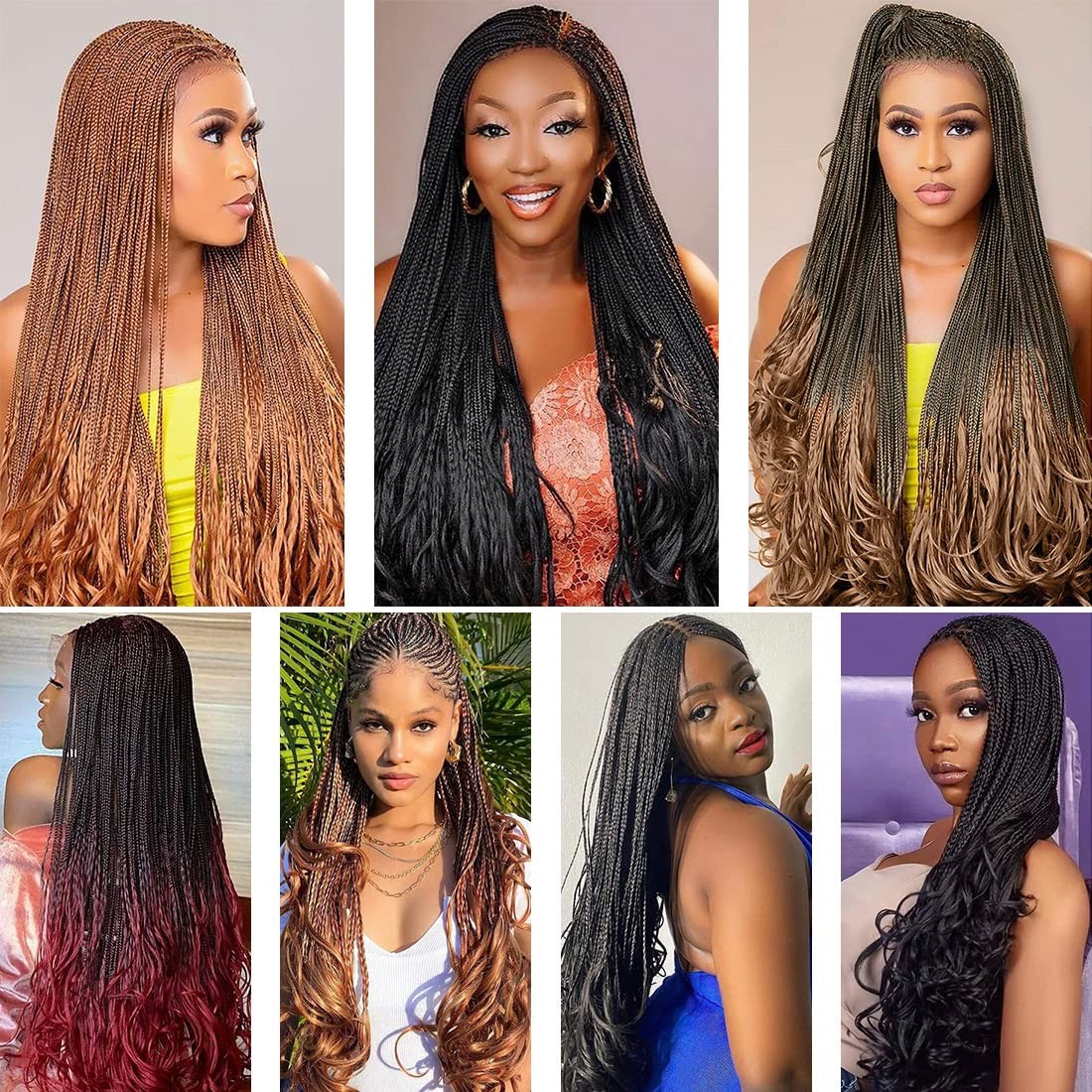 6 Packs French Curl Braiding Hair 18 Inch Loose Wave Bouncy Braiding Hair Pre…