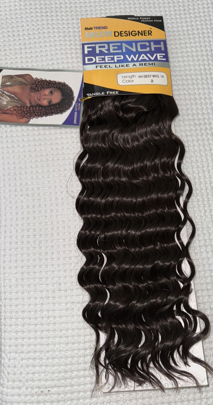 Hair Trend Salon Designer French Deep Wave HH Deep Wave 14” Color 2 Sew In