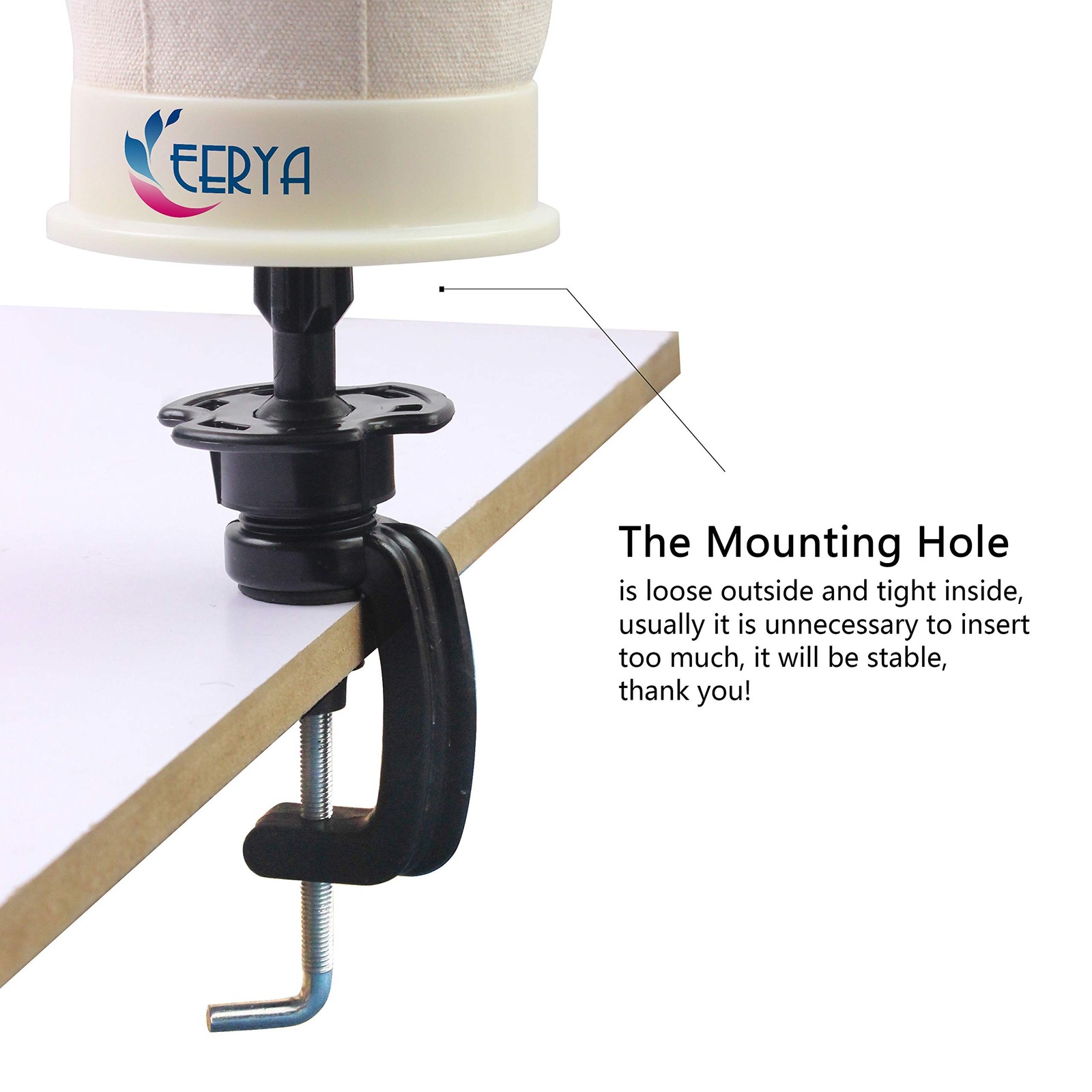Eerya 21-24 Inch Canvas Block Head Set for 22 with Stand, Light Brown