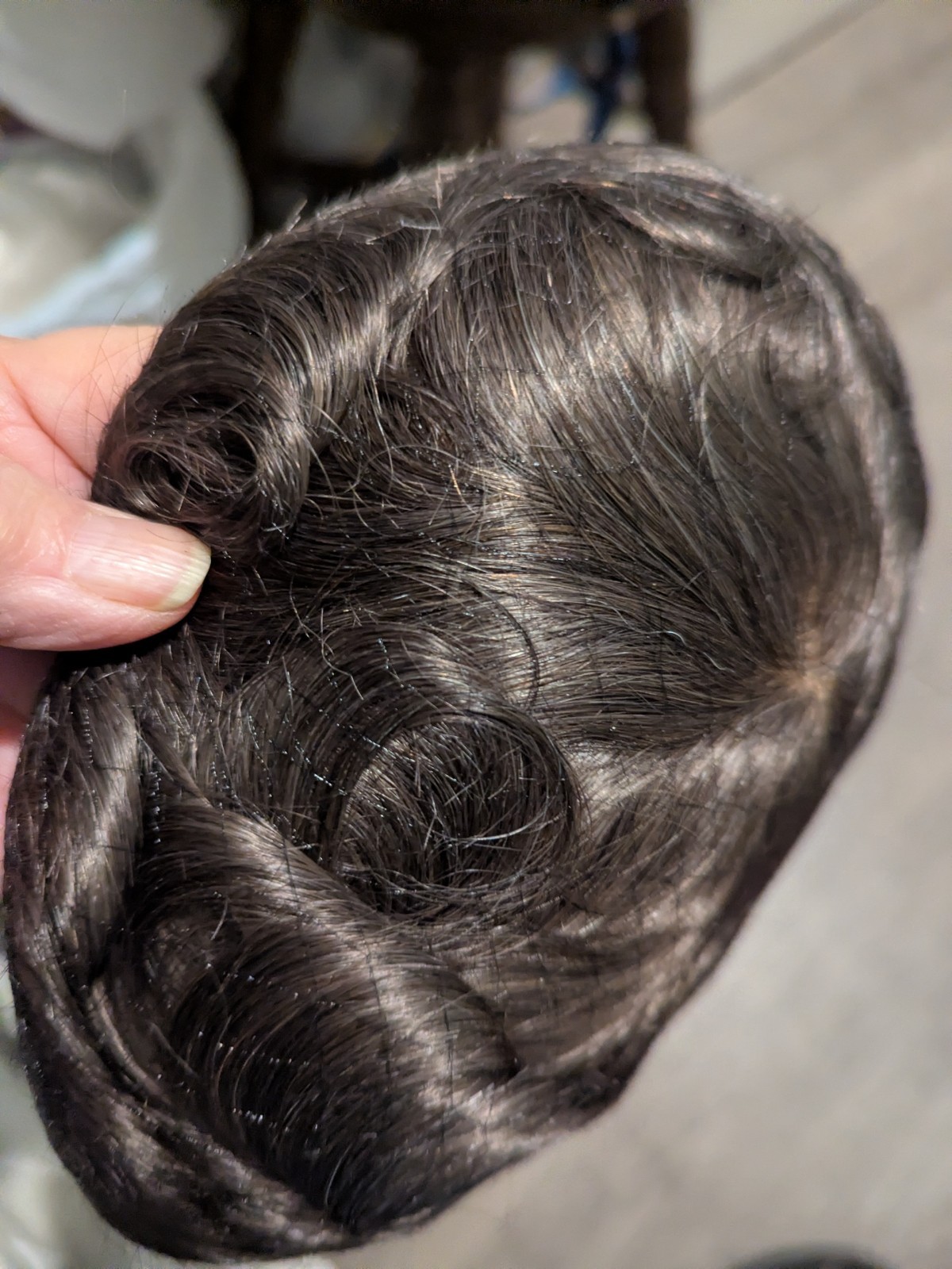 Mens Toupee Human Hair Replacement System Durable Fine Mono Lace Poly Hairpiece