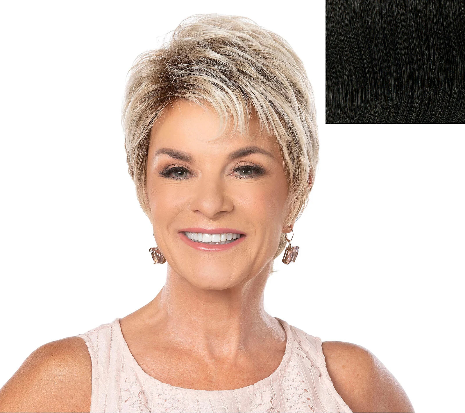 Toni Brattin Angelic Short Textured Wig – Black Shade Regular Size a673935 —
