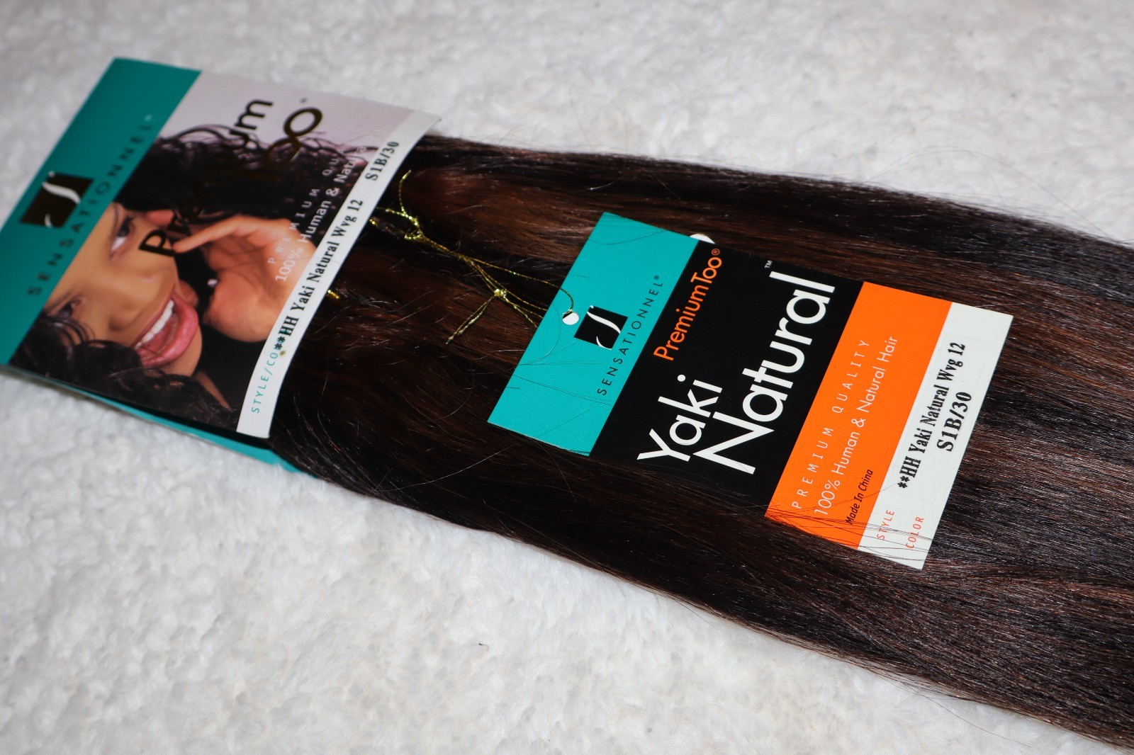 Sensationnel Premium Too 100% Human Hair New Yaki Natural WVG 12″ Color S1B/30