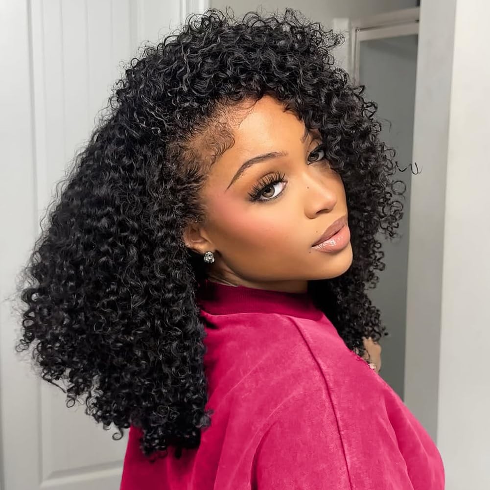 Wigcool Half Wig Human Hair Glueless Wigs Upgrade 3 In 1 Half Wig Drawstring