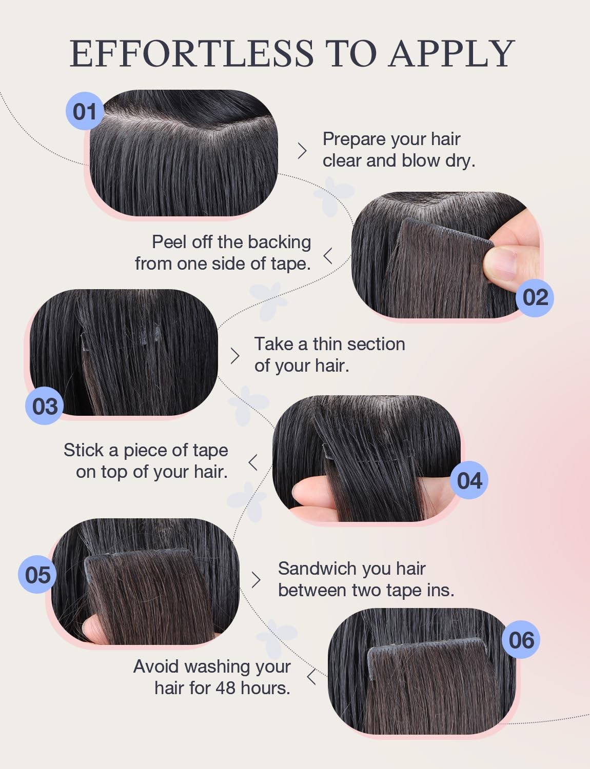 Doores Invisi Edge Tape In Hair Extensions Human Hair Light Brown Highlighted