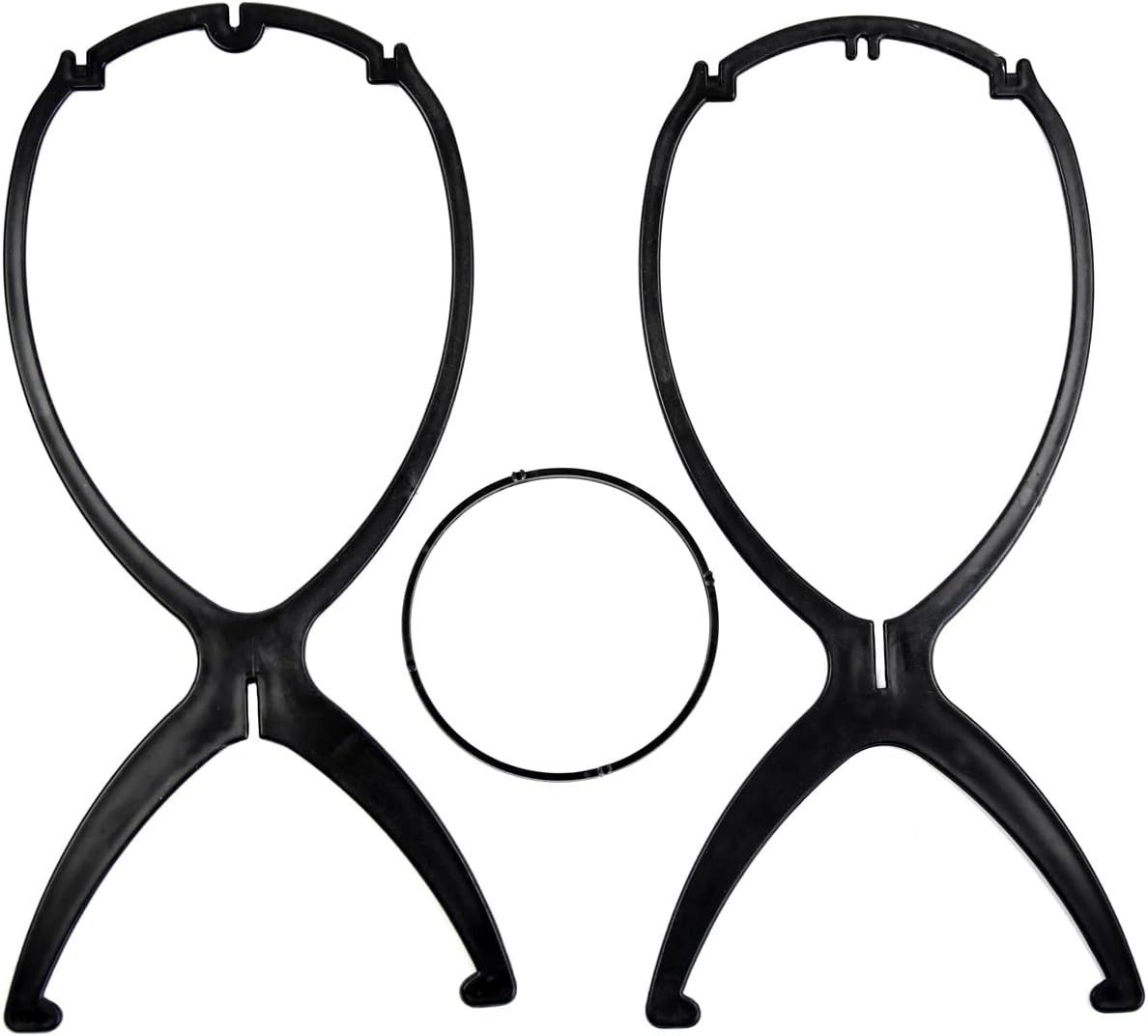 Durable Plastic Wig Stands – 14.2 Inches, Ideal for Air Drying & Storage