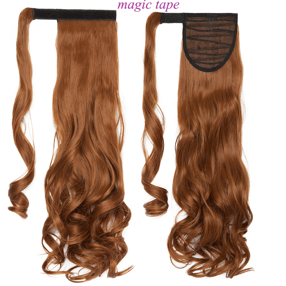 Curly Straight Wrap Ponytail Clip In Hair Extensions Pony Tail As Human Hair US