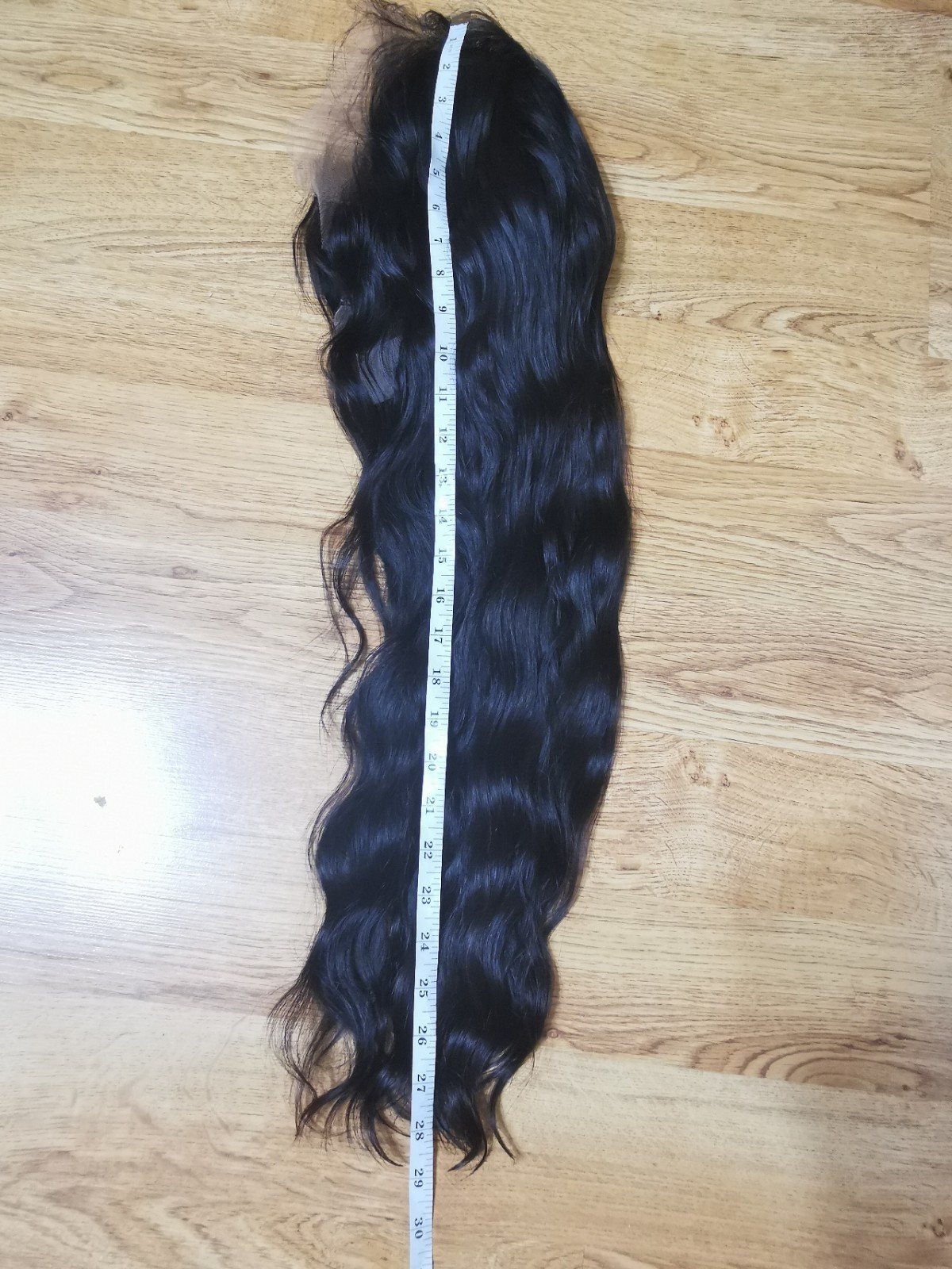 28″ High Quality 13×6 Lace Front Natural Black Straight Human Hair wig