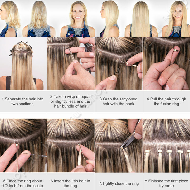 Brown 100% Human Hair Micro Ring Tip Loop Beads Remy Hair Extensions 1g/s Black