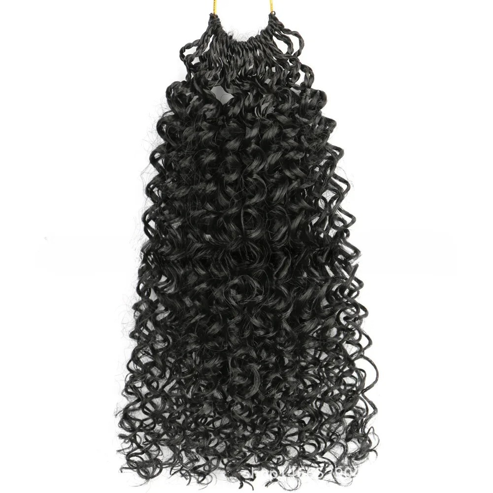8″ 12″ Curly Water Wave Crochet Braids Pre-looped Twist Braiding Hair Extensions