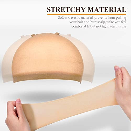 20 Count Light Brown Nylon Wig Caps Bulk Natural Fit Comfortable And Breathable