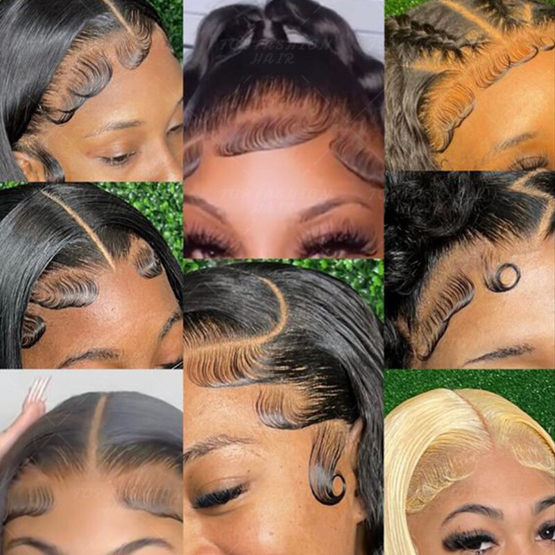 Invisible Baby Hair Lace Edge Stripes Reusable Remy Human Hair Piece Black Women