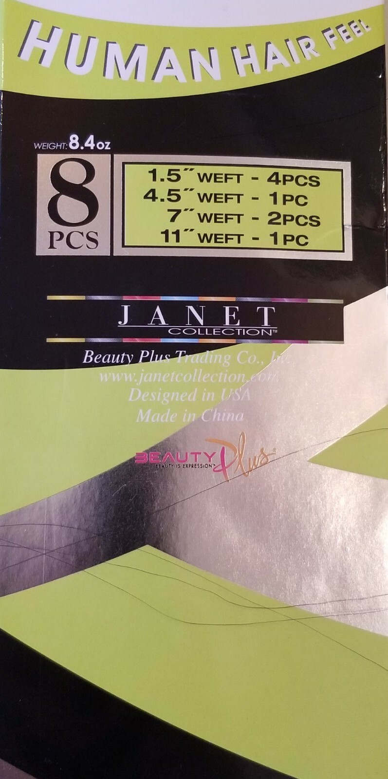 NEW Janet Collection Magic Yaky 22″ 8pcs Fit Clip Weave Premium Human Hair Feel