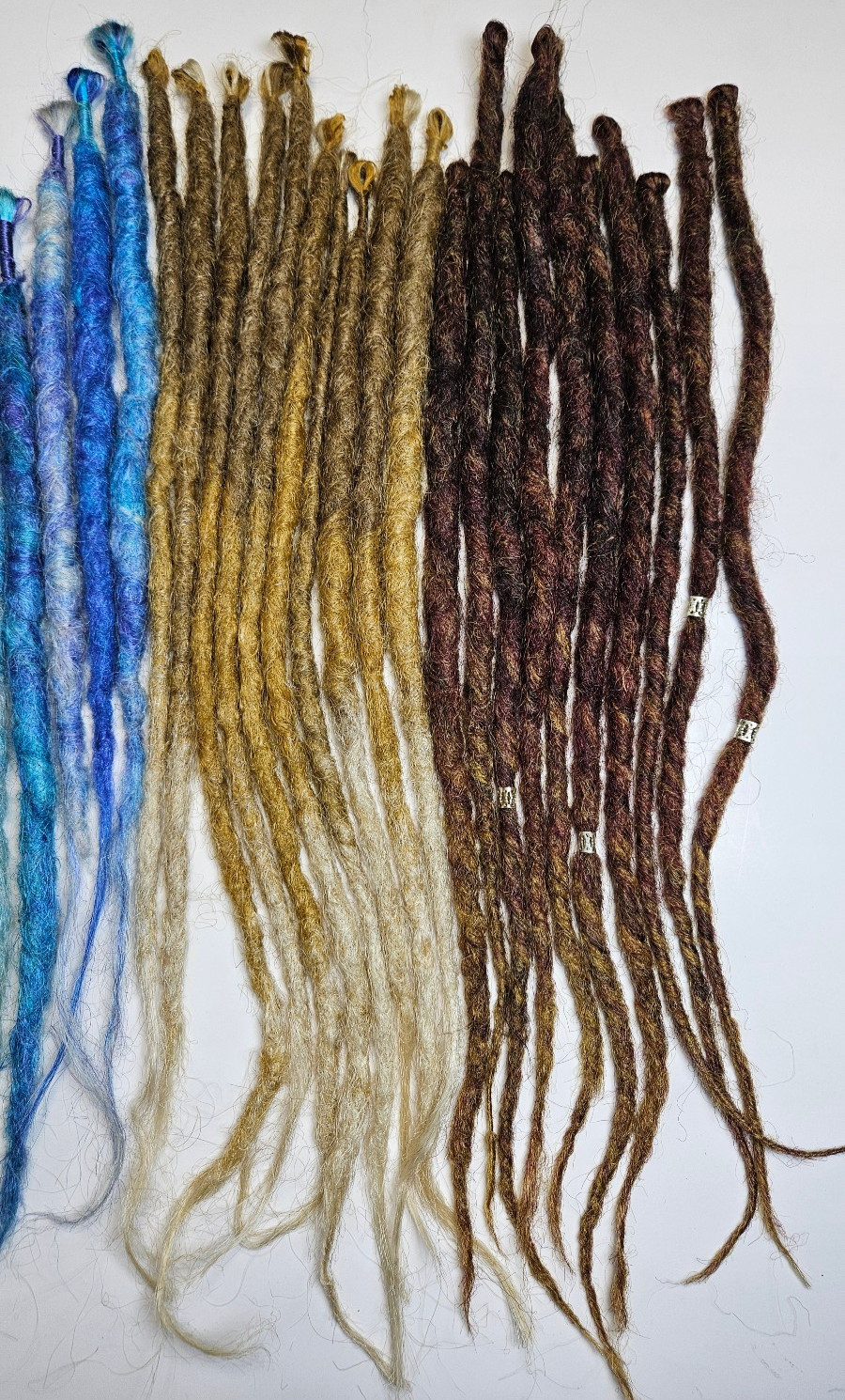 Handmade Single Ended Synthetic Dreadlocks, 19 inch, Set of 30