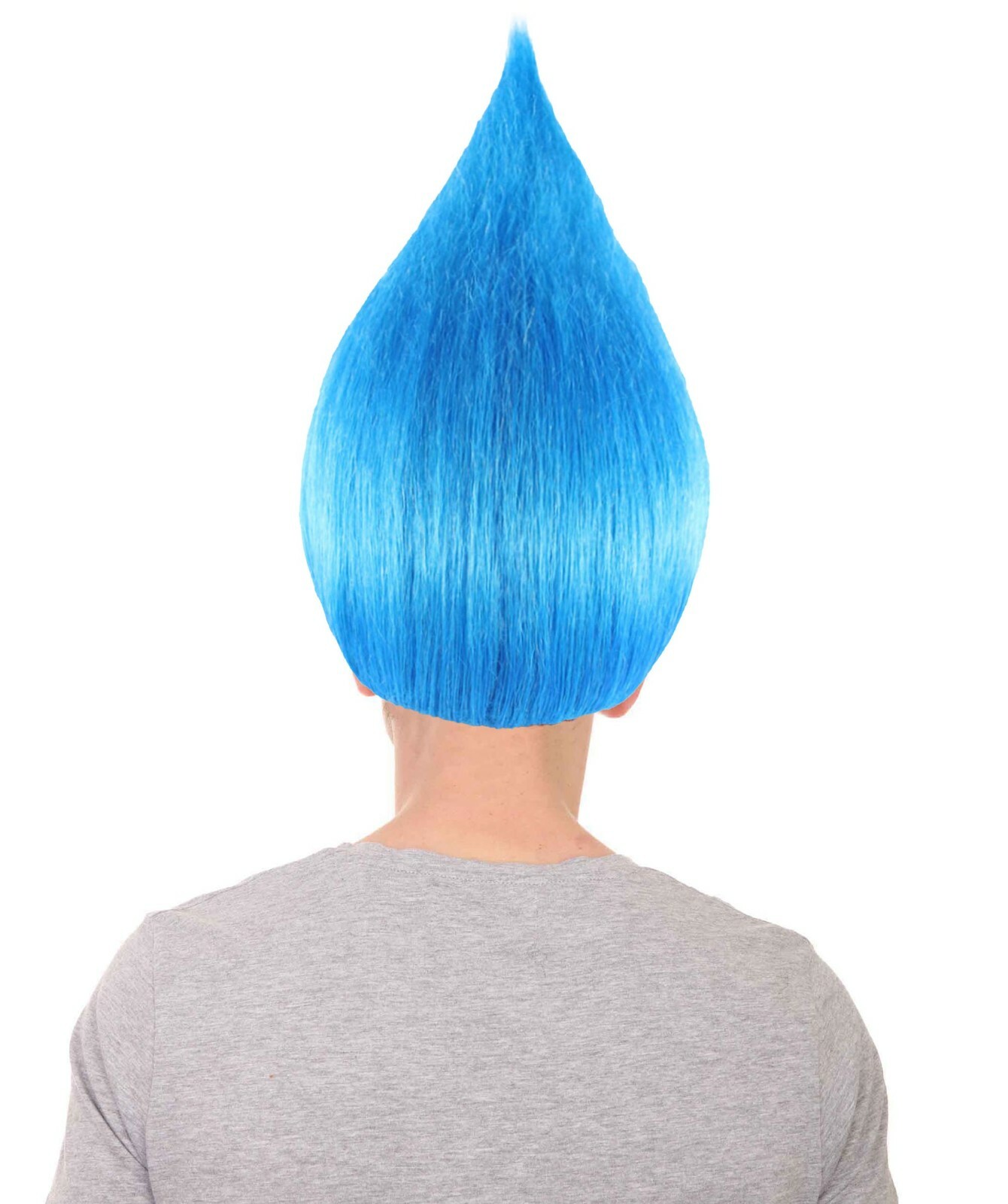 Blue Straight Troll Wig for Men- Synthetic Hair Costume for Halloween & Cosplay