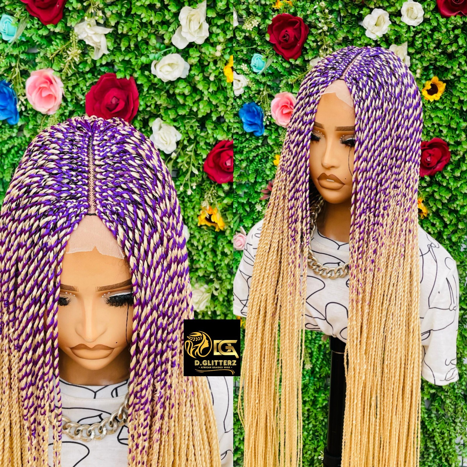 HALF CLOSURE BRAIDED WIGS 47″