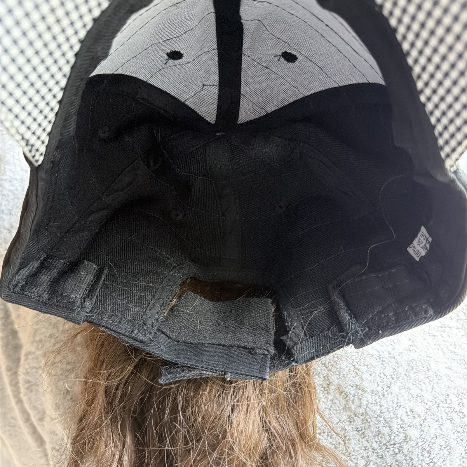 Baseball Cap with Hair: Brown Ponytail Black Hat Hair Freedom