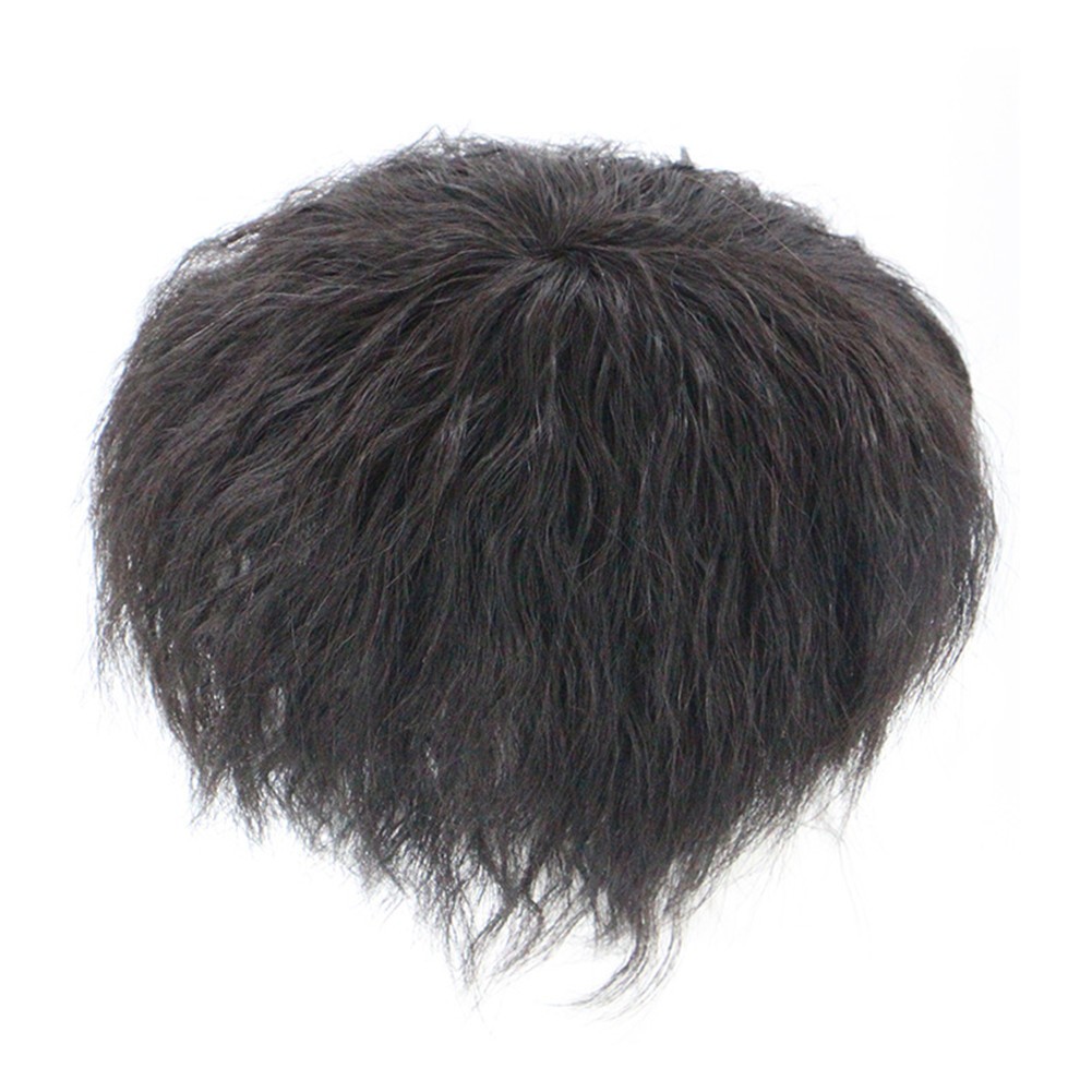 Seamless Clip in Kinky Curly Topper Replacement Replacement Wiglet Hairpiece