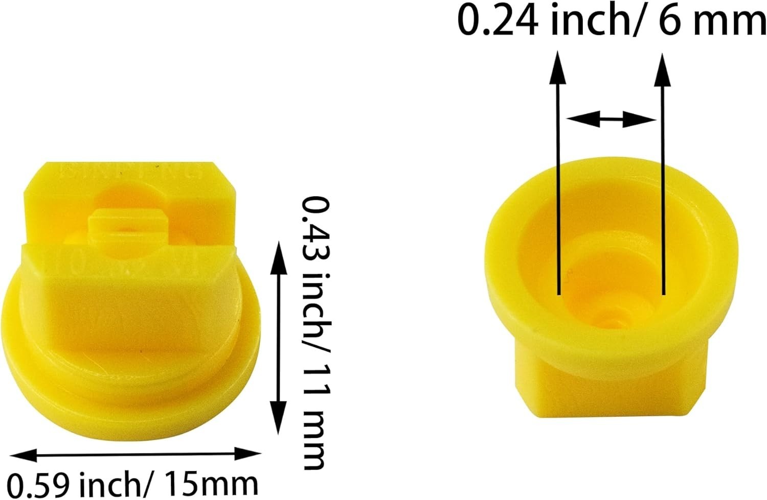 Durable Plastic Flat Fan Spray Nozzles – 10pcs, 110° for Cleaning & Agriculture