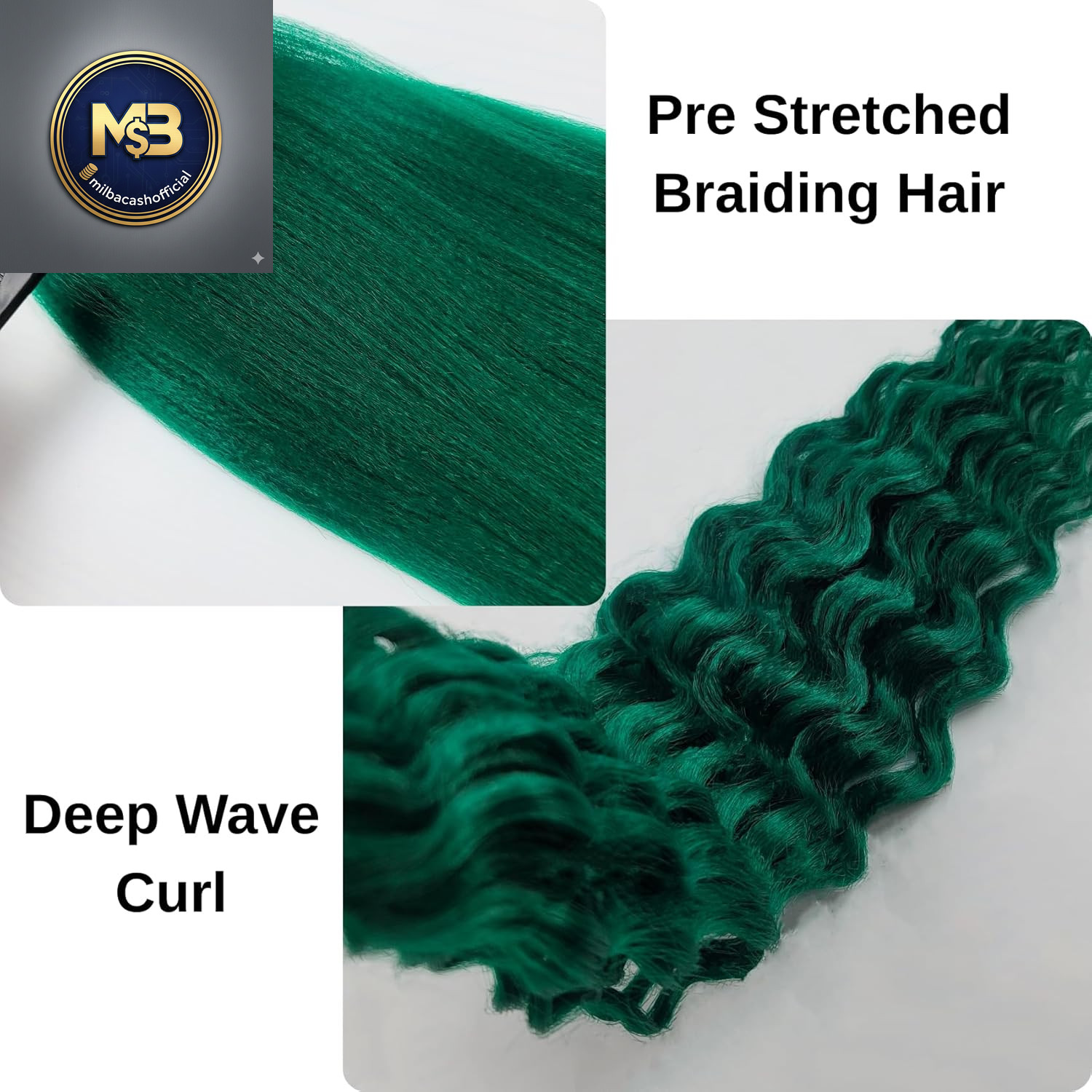Green Braiding Hair Pre Stretched Dark Green Boho Hair for Braiding Hypoallergen