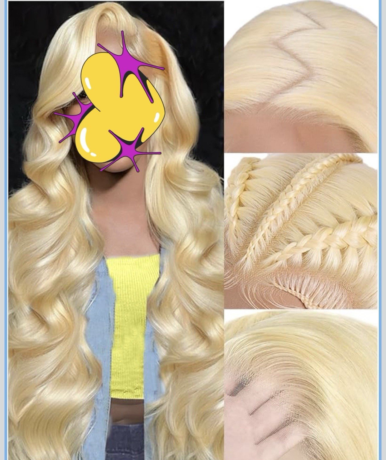 Women’s Lace Front Synthetic Wig Blonde Long Wavy