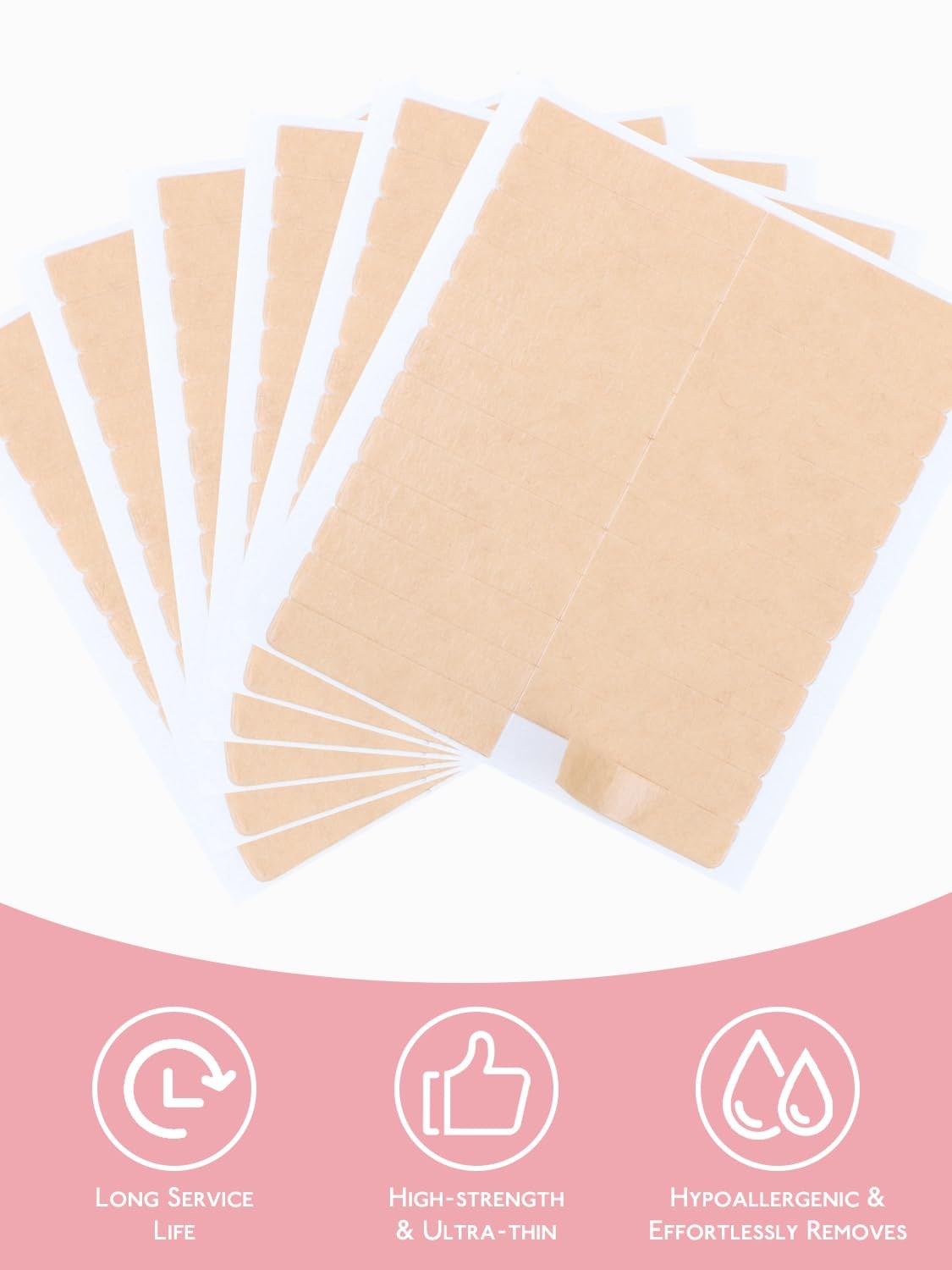Hair Extension Replacement Tape Tabs, Double Sided, 72 pcs