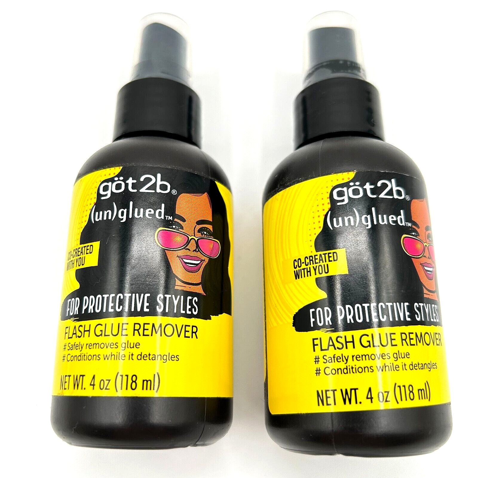 Got2b (un)glued Flash Glue Remover For Protective Styles 4 oz NEW – Set of 2