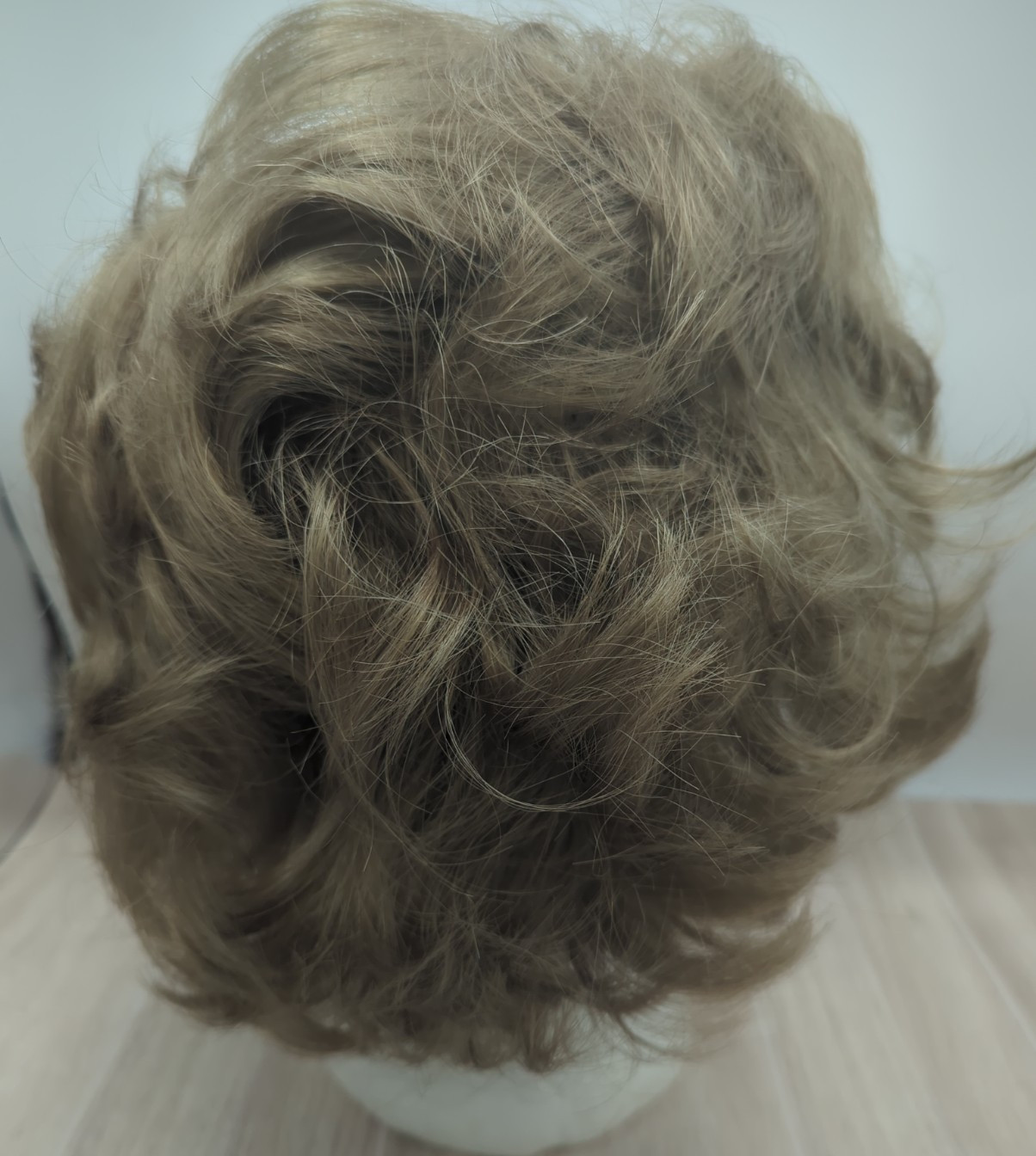 Fashion Club Designs Short Curly Wig Joy 14 Large, Light Ash Brown